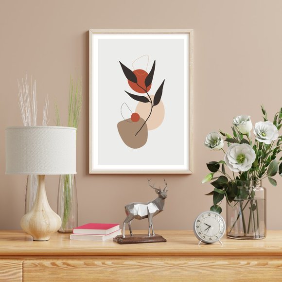 Modern Minimalist Abstract Nature Boho Wall Art Print Home Decor [No Fra… - Picture 3 of 7